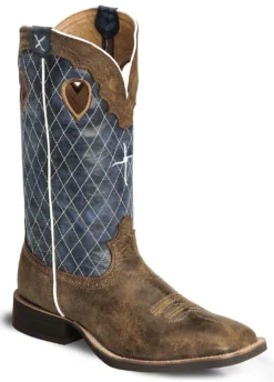 Twisted X Men's Distressed Ruff Stock Western Boots - Broad Square Toe -Country Outfitter Shop 036B30 B1 P1