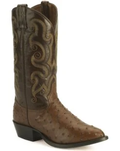 Tony Lama Men's Full Quill Ostrich Western Boots - Medium Toe -Country Outfitter Shop 066359 H9 P1