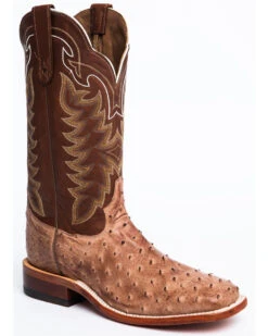 Tony Lama Men's San Saba Vintage Full Quill Ostrich Western Boots - Broad Square Toe -Country Outfitter Shop 066814 7012 P1