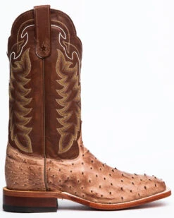 Tony Lama Men's San Saba Vintage Full Quill Ostrich Western Boots - Broad Square Toe -Country Outfitter Shop 066814 7012 P2