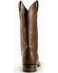 Ferrini Men's Cognac Full Quill Ostrich Western Boots - Broad Square Toe -Country Outfitter Shop 066846 7012 P4