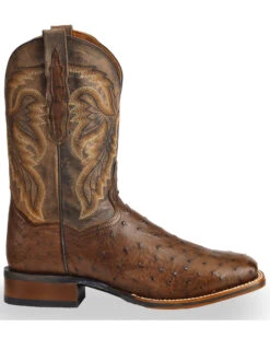Dan Post Men's Alamosa Full Quill Ostrich Western Boots - Broad Square Toe -Country Outfitter Shop 066921 47 RT