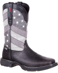 Durango Men's Rebel Faded Flag Western Performance Boots - Broad Square Toe