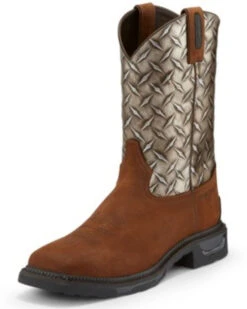 Tony Lama Men's Diboll Diamond Plate Western Work Boots - Composite Toe