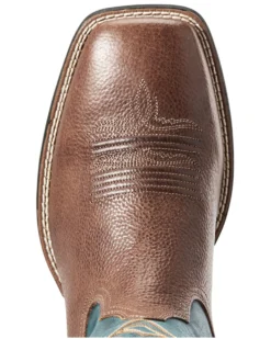 Ariat Men's Round Pen Saddle Western Performance Boots - Broad Square Toe
