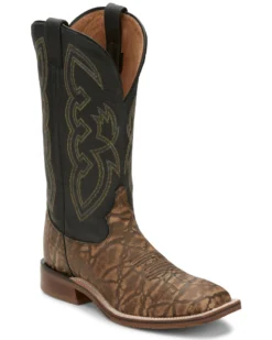 Tony Lama Men's Galan Taupe Western Boots - Broad Square Toe