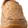 Twisted X Men's Ostrich Print Driving Shoes - Moc Toe