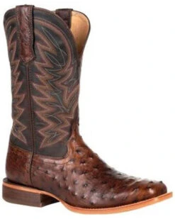 Durango Men's Brown Exotic Full-Quill Ostrich Western Boots - Square Toe 10 Durango Men's Brown Exotic Full-Quill Ostrich Western Boots - Square Toe -Country Outfitter Shop 2000315552 201 P1