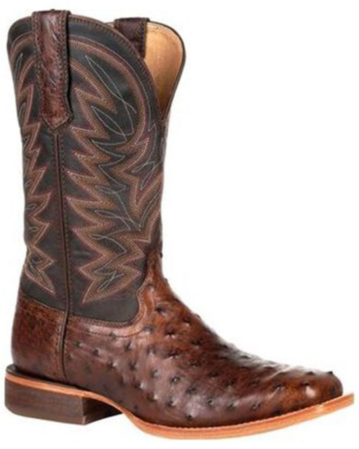Durango Men's Brown Exotic Full-Quill Ostrich Western Boots - Square Toe 4 Durango Men's Brown Exotic Full-Quill Ostrich Western Boots - Square Toe - Image 4