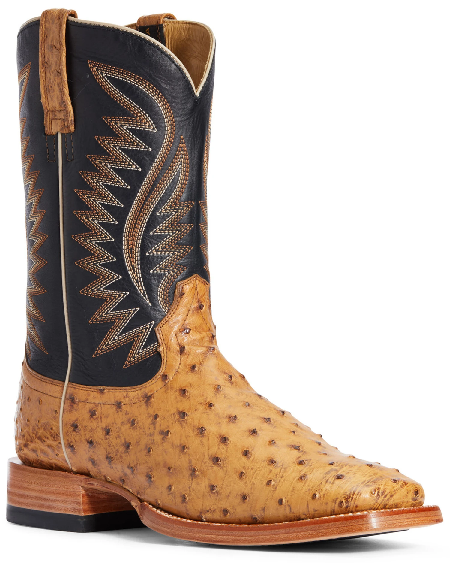 Ariat Men's Gallup Ostrich Western Boots - Broad Square Toe 3 Ariat Men's Gallup Ostrich Western Boots - Broad Square Toe - Image 3