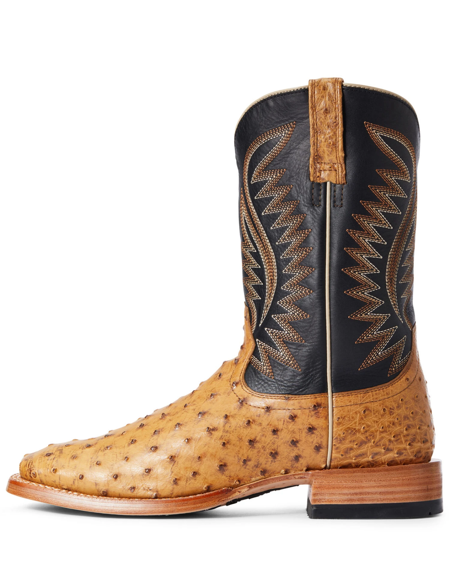 Ariat Men's Gallup Ostrich Western Boots - Broad Square Toe 4 Ariat Men's Gallup Ostrich Western Boots - Broad Square Toe - Image 4