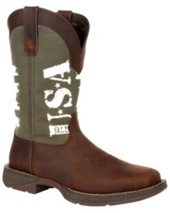 Durango Men's Army Green USA Western Performance Boots - Square Toe -Country Outfitter Shop 2000333496 200 P1