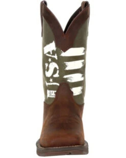 Durango Men's Army Green USA Western Performance Boots - Square Toe