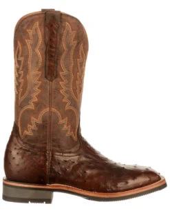 Lucchese Men's Rowdy Exotic Full-Quill Ostrich Western Boots - Square Toe -Country Outfitter Shop 2000337573 240 P2