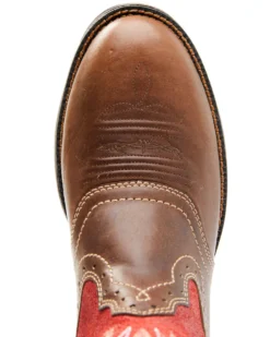 Brothers & Sons Men's Tonal Stitching Western Performance Boots - Round Toe
