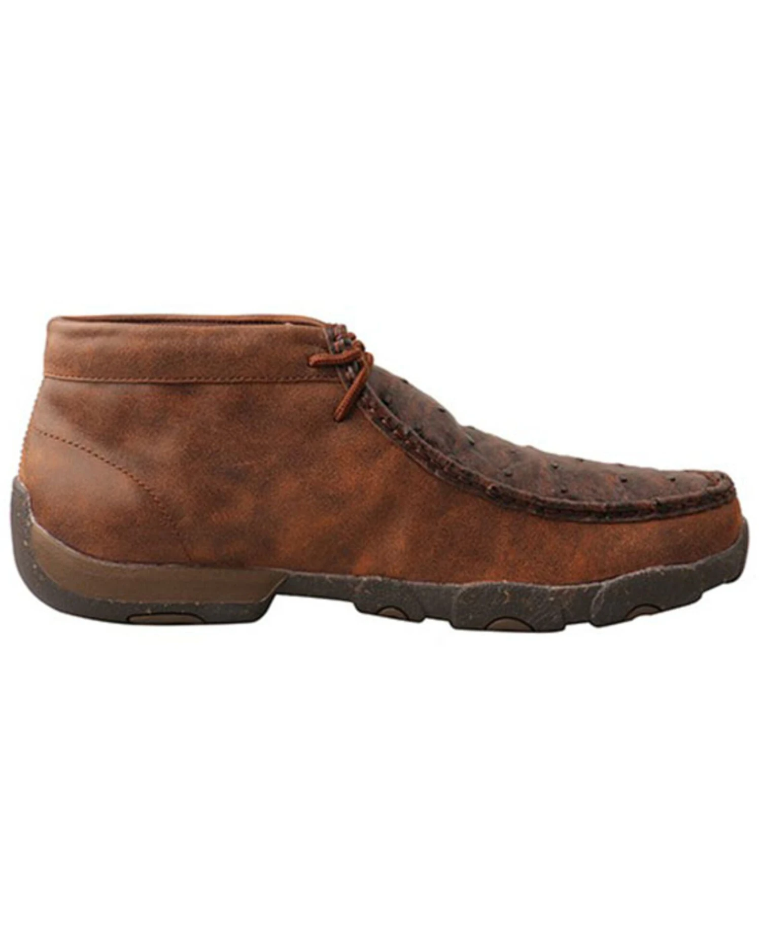 Twisted X Men's Ostrich Chukka Shoes - Moc Toe 1 Twisted X Men's Ostrich Chukka Shoes - Moc Toe