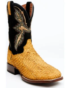 Dan Post Men's Exotic Sea Bass Skin Western Boots - Broad Square Toe -Country Outfitter Shop 2000349222 200 P1