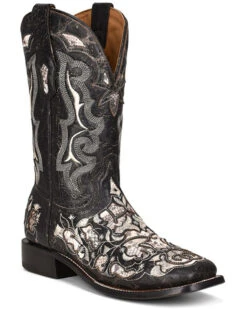 Corral Men's Exotic Python Skin Inlay Western Boots - Square Toe -Country Outfitter Shop 2000351143 001 P1