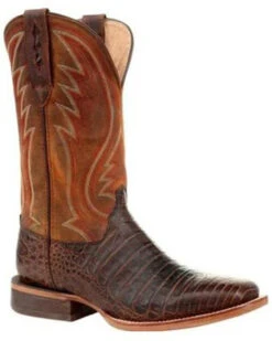 Durango Men's Arena Pro Exotic Caiman Skin Western Boots - Square Toe -Country Outfitter Shop 2000359774 200 P1