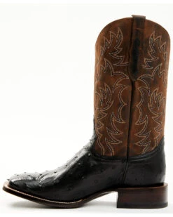 Cody James Men's Saddle Black Full-Quill Ostrich Exotic Western Boots - Broad Square Toe -Country Outfitter Shop 2000359778 001 P3