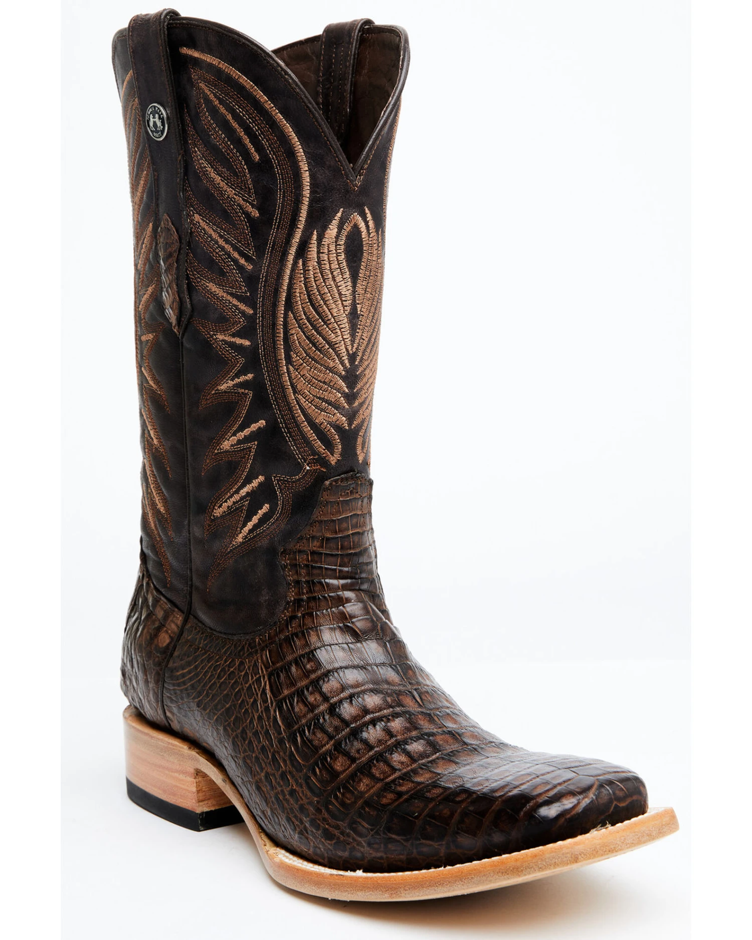 Tanner Mark Men's Shawnee Exotic Caiman Belly Western Boots - Broad Square Toe 6 Tanner Mark Men's Shawnee Exotic Caiman Belly Western Boots - Broad Square Toe - Image 6