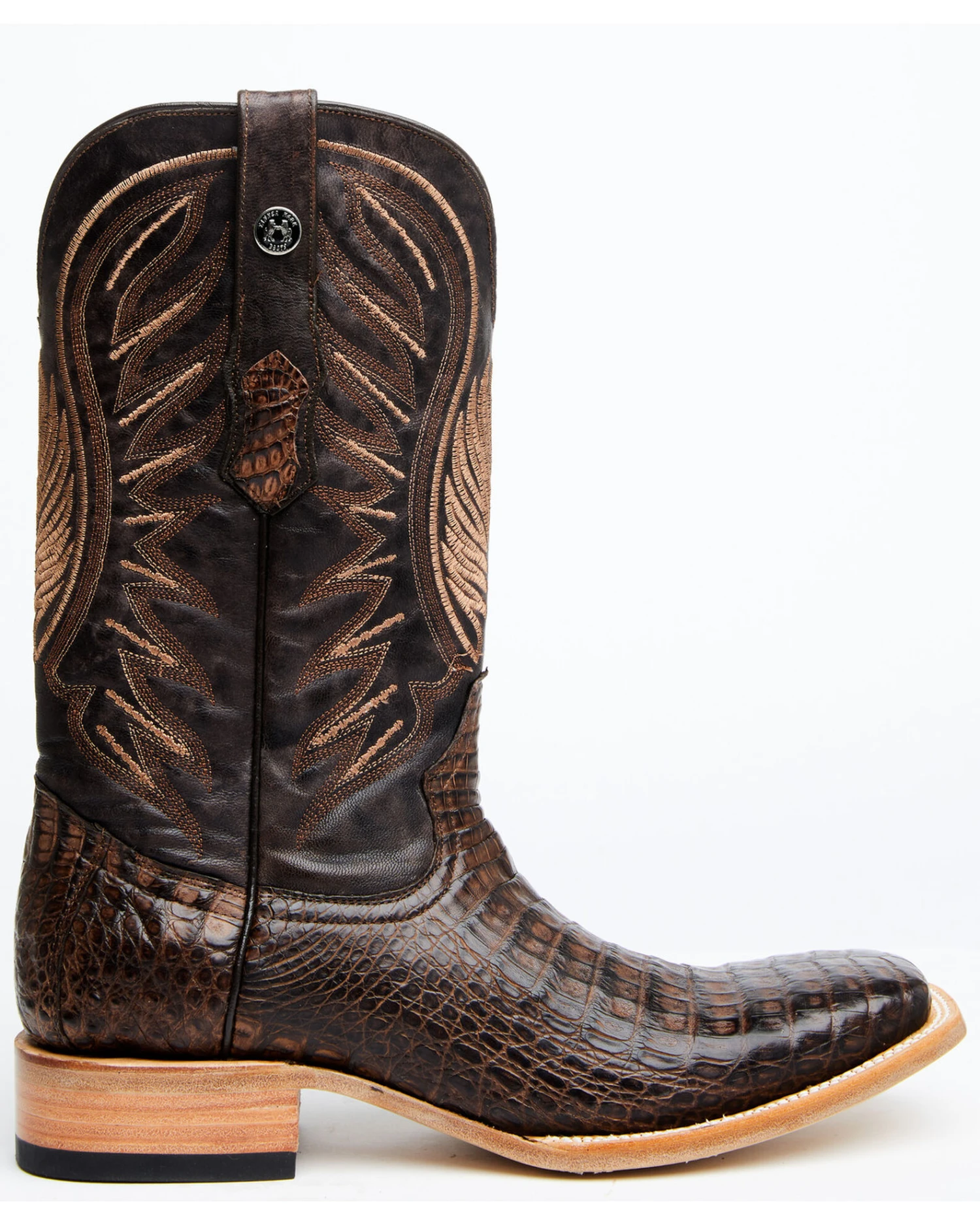 Tanner Mark Men's Shawnee Exotic Caiman Belly Western Boots - Broad Square Toe 3 Tanner Mark Men's Shawnee Exotic Caiman Belly Western Boots - Broad Square Toe - Image 3
