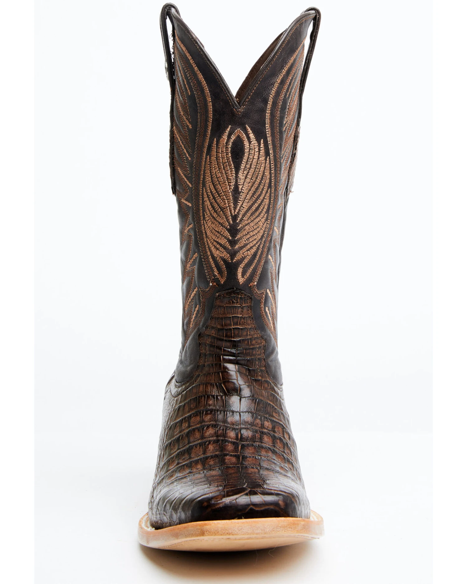 Tanner Mark Men's Shawnee Exotic Caiman Belly Western Boots - Broad Square Toe 4 Tanner Mark Men's Shawnee Exotic Caiman Belly Western Boots - Broad Square Toe - Image 4