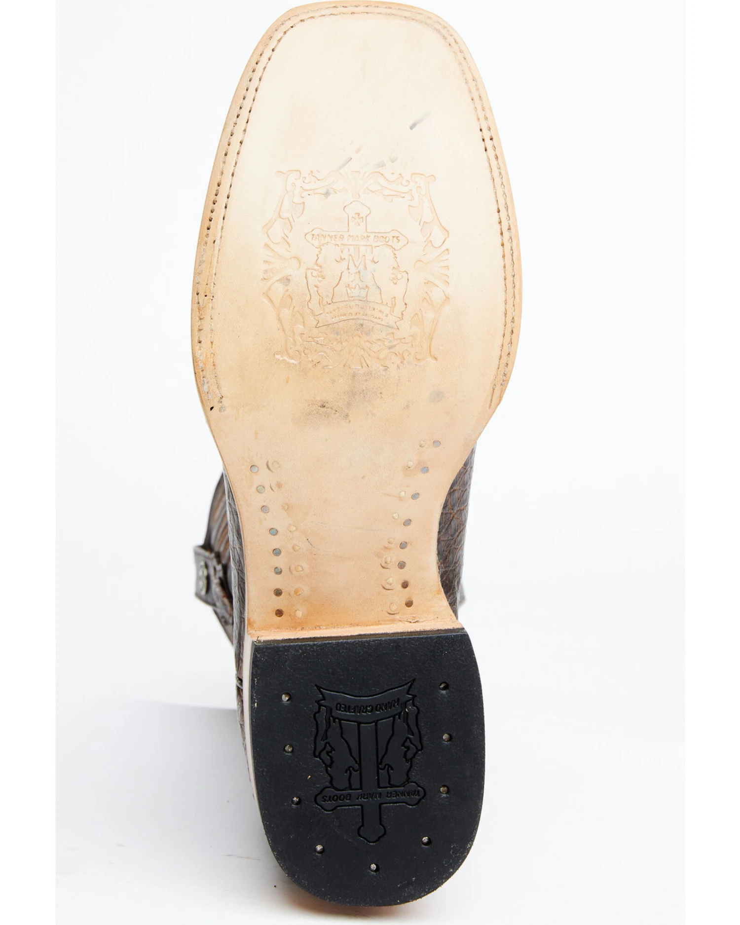 Tanner Mark Men's Shawnee Exotic Caiman Belly Western Boots - Broad Square Toe 5 Tanner Mark Men's Shawnee Exotic Caiman Belly Western Boots - Broad Square Toe - Image 5