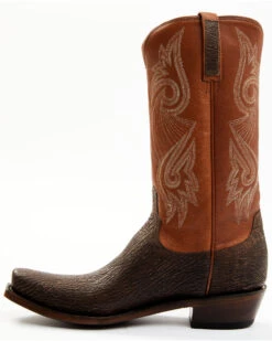 Lucchese Men's Exotic Shark Cowhide Western Boots - Square Toe -Country Outfitter Shop 2000364797 200 P3
