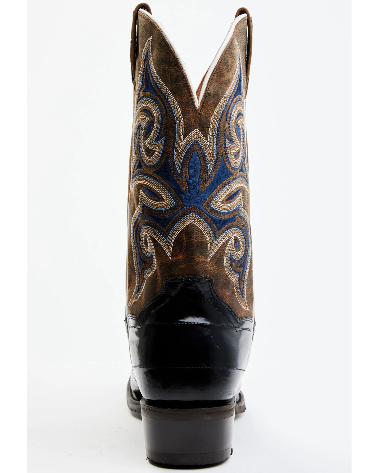 Dan Post Men's Eel Exotic Blue Western Boots - Square Toe 5 Dan Post Men's Eel Exotic Blue Western Boots - Square Toe - Image 5