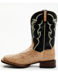 Dan Post Men's Hand Ostrich Quill Western Boots - Broad Square Toe -Country Outfitter Shop 2000381788 100 P3