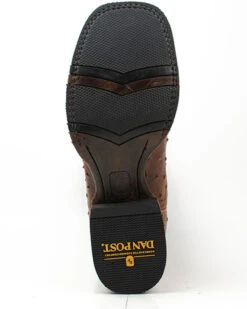 Dan Post Men's 11" Bay Apache Hand Quill Ostrich Exotic Western Boots - Broad Square Toe -Country Outfitter Shop 2000381789 201 P7