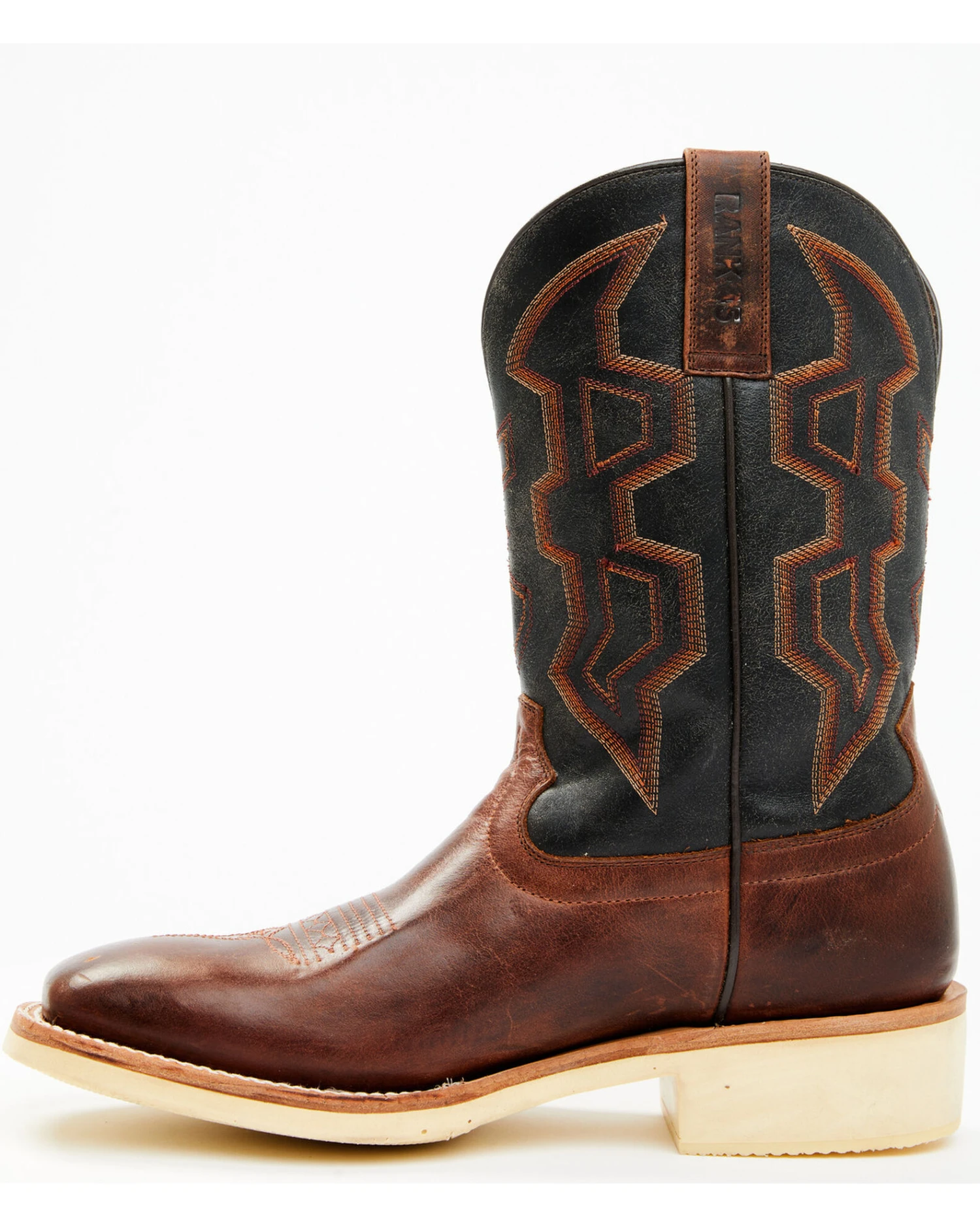 RANK 45 Men's Bullet Saddle Western Performance Boots - Broad Square Toe 5 RANK 45 Men's Bullet Saddle Western Performance Boots - Broad Square Toe - Image 5
