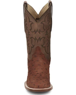 Justin Men's Full-Quill Ostrich Exotic Boot - Square Toe -Country Outfitter Shop 2000385394 213 P4