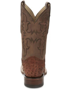 Justin Men's Full-Quill Ostrich Exotic Boot - Square Toe -Country Outfitter Shop 2000385394 213 P5